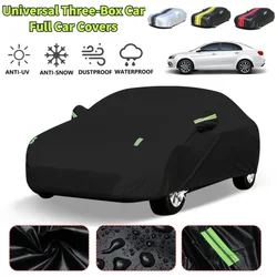 Universal Three-Box Car Full Car Covers Outdoor Waterproof Sun Rain Snow Protection UV Convenient Zipper Design Sunshade Cover