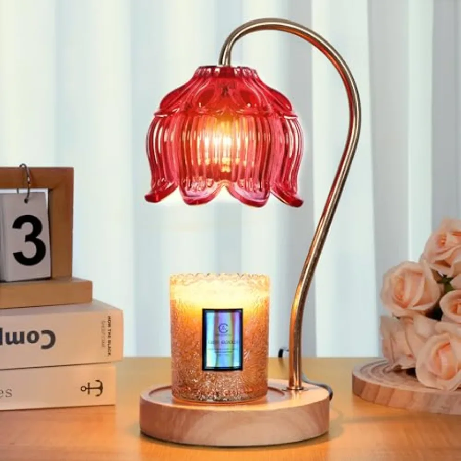 

Flower Candle Warmer Lamp with Timer and Dimmer - Fits All Jar Scented Candles - Valentine's and Mother's Day Gift for Women Wi