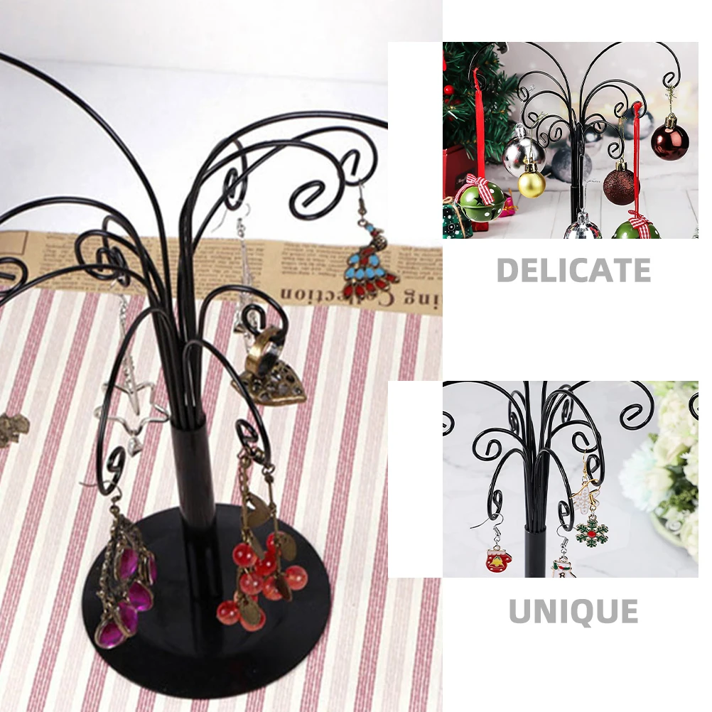 

2pcs Earring Display Stand Jewelry Organizer Rack Necklace Holder Desktop Storage Stand For Earrings Necklaces Compact