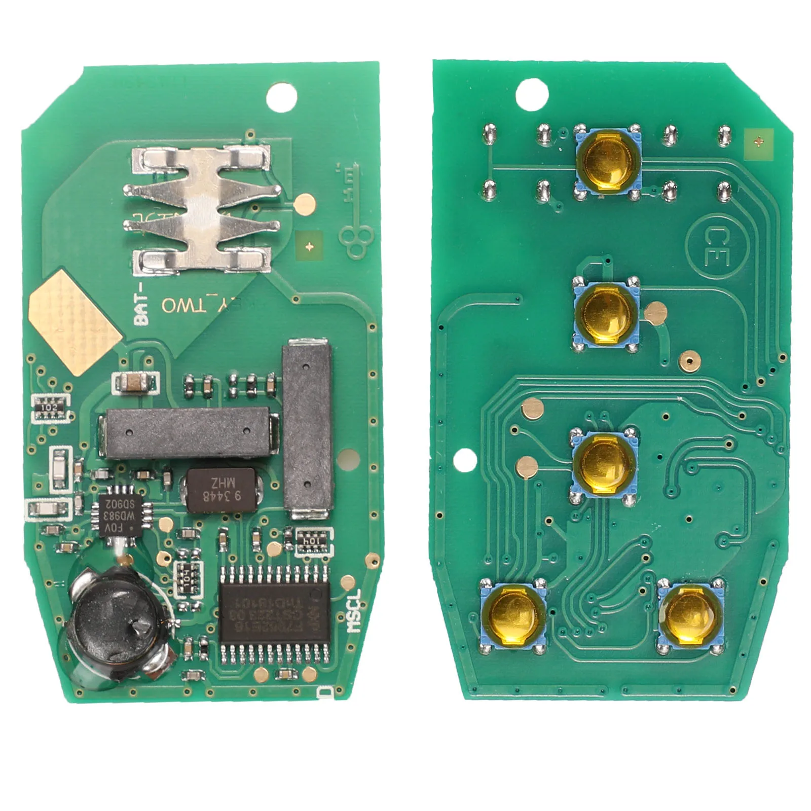 Inteligentny klucz sterujący Jingyuqin 433 MHZ NBG 009768 T dla Cadillac SRX 2010-2014 5-przyciskowy zdalny kluczyk samochodowy z dostępem