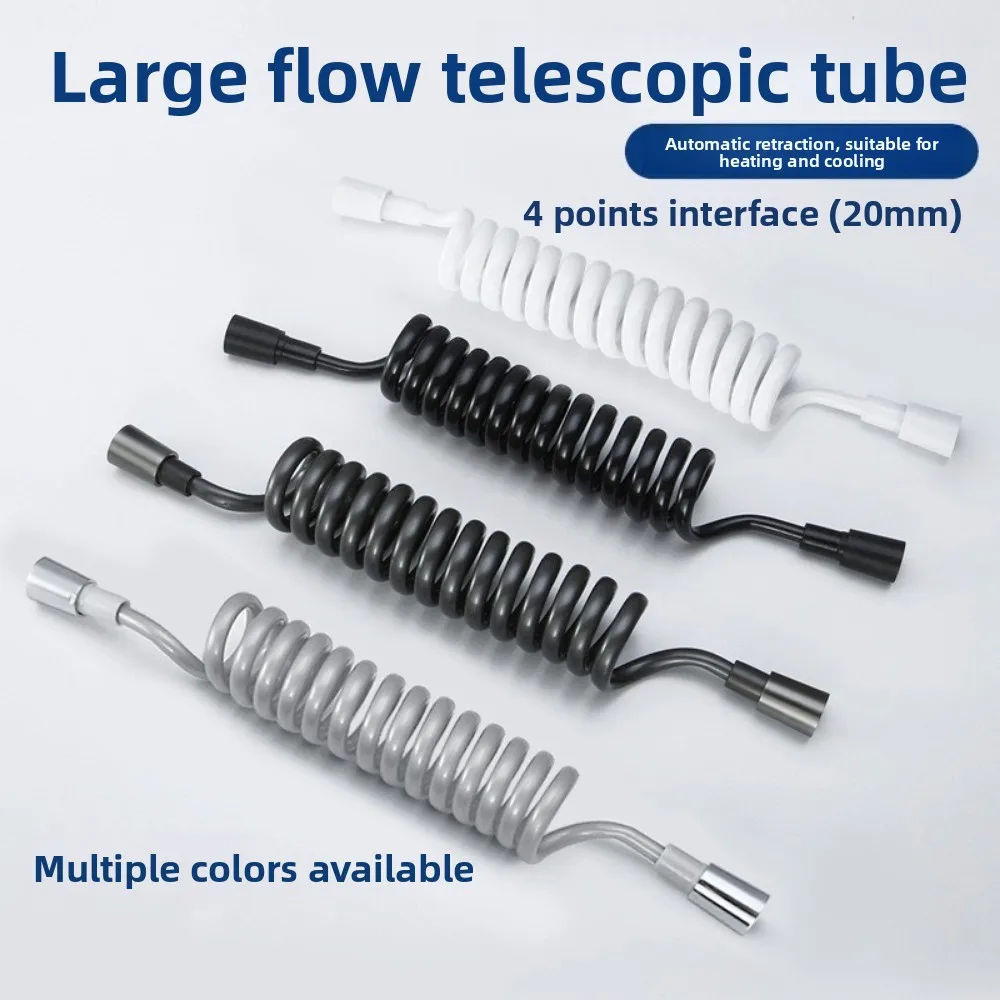 

New 3/2M Spring Flexible Retractable Hose For Shower Heads Toilet Bidet Pipe Plumbing Bathroom Spiral Flexible Shower Hose