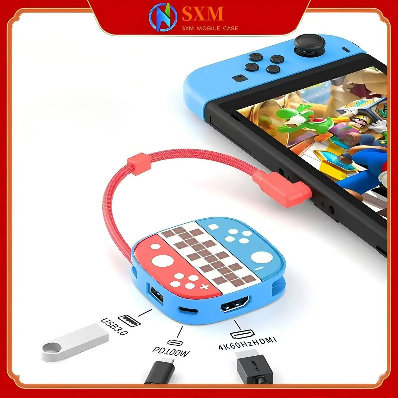 

Suitable for Switch 2 portable docking station projector, OLED host converter, docking station, HDMI connection base adapter