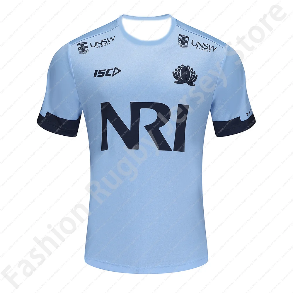 Hot New Rugby Jersey Clothes Children Male T Shirt Uniform Team Tee Boys Top NSW Waratahs ISC 2025 Mens Training Tee Sportwear