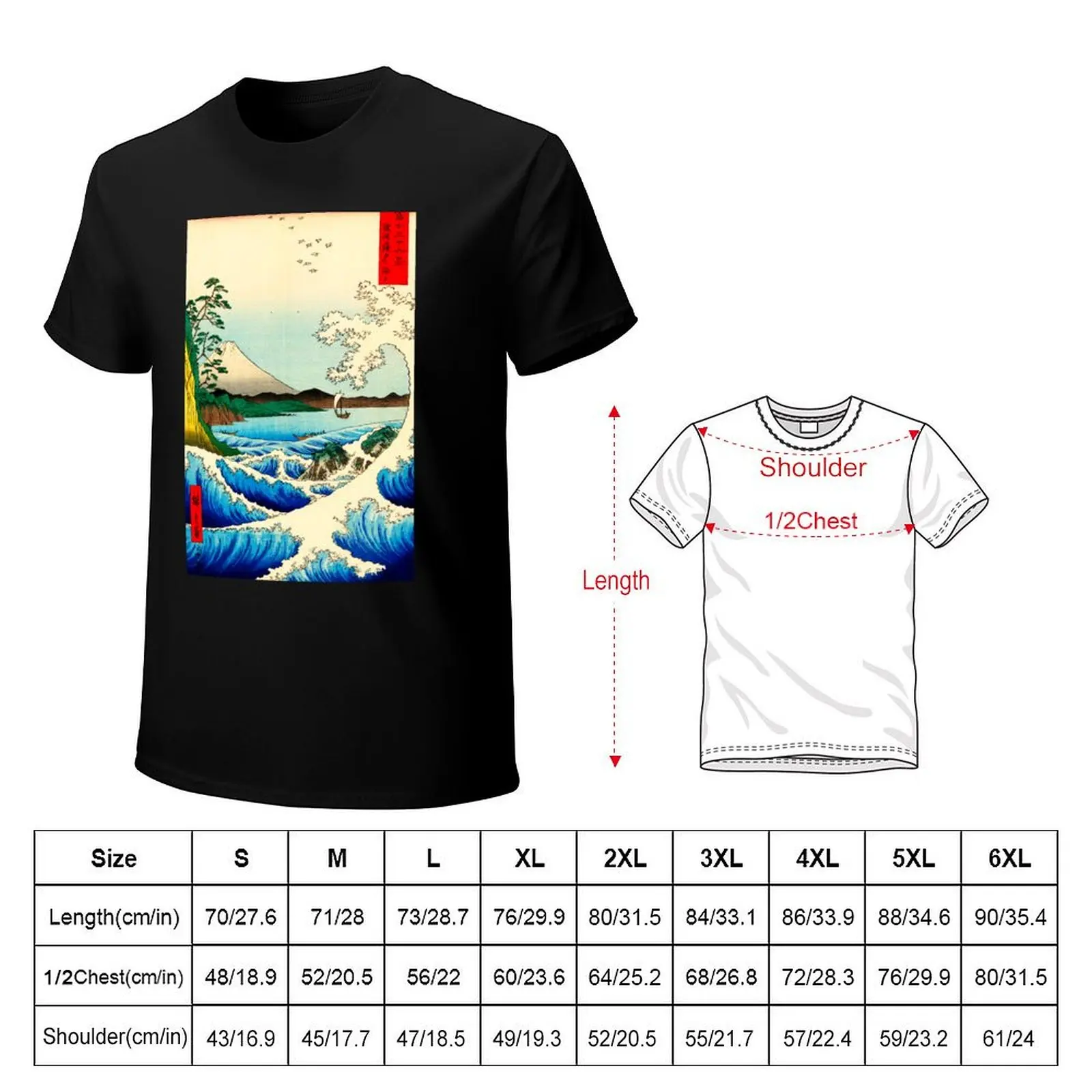 Suruga Satta no kaijo by Ando Hiroshige T-Shirt Breathable Gym Short Sleeve T-Shirt