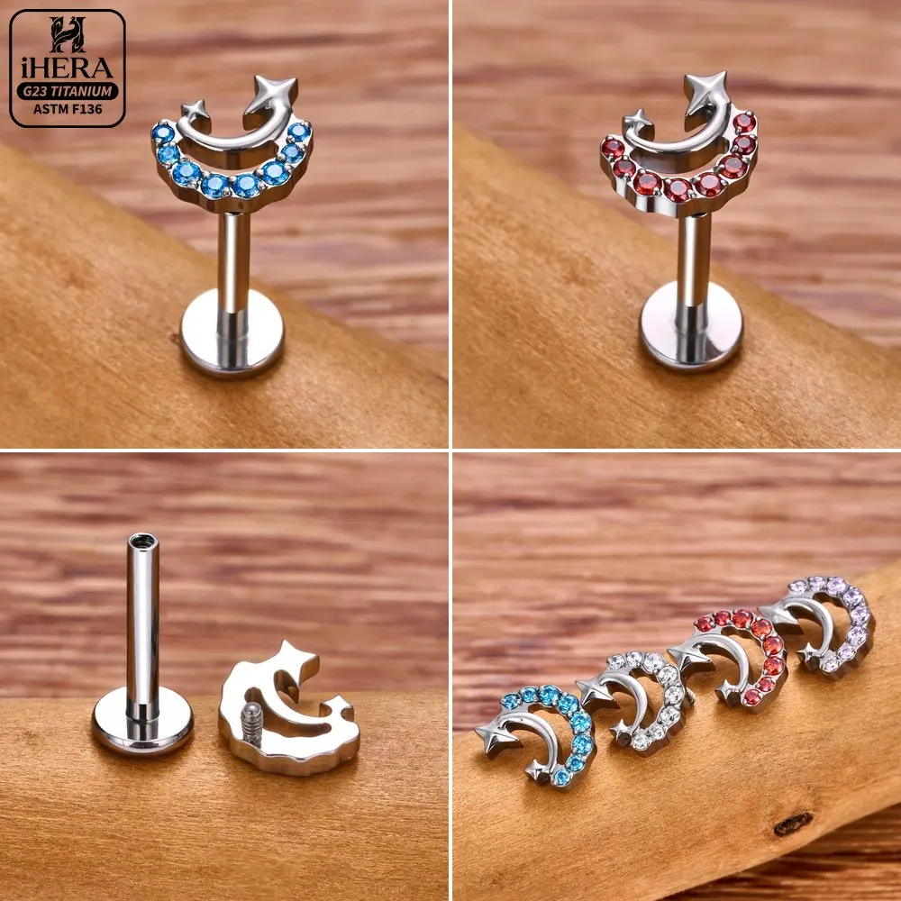 F136 Titanium Tiny Internal Thread Curved Barbell Wholesale Eyebrow Ring Rook Daith Septum Piercing Jewelry Nose Studs Wholesale