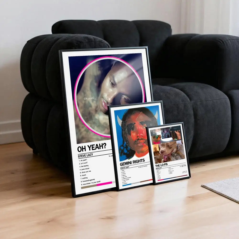 Steve Lacy Poster Peelable Self-Adhesive Album Cover Poster Stickers, Frameless Wall Art for Singer Band Pop Rap Bedroom