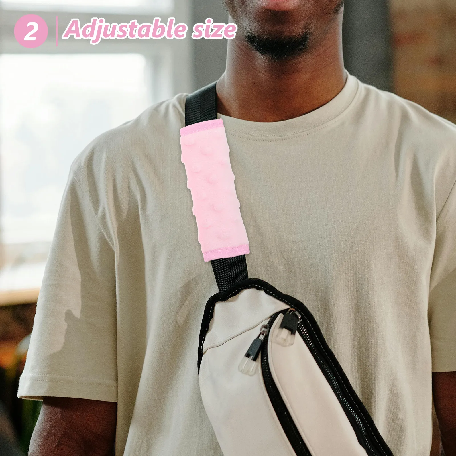 2Pcs Lightweight Shoulder Strap Padding for Backpacks Sling Gym Travel Comfortable Anti-Chafing Support Cushion Arm Sling Pad