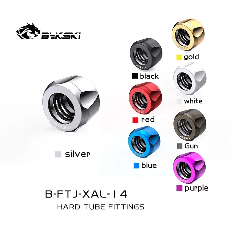 

Bykski B-FTJ-XAL-14,G1/4'' PC Water Cooling Anti-drop Hard Tube Fittings for OD 14mm Rigid Pipe