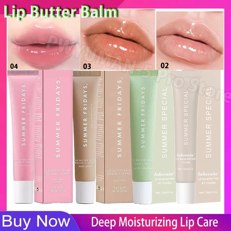 4pcs Lip Balm Deep Moisturizing Lip Glaze Smoothing Lip Lines Long-Lasting Nourishment Daily Lip Care Summer Fridays Lip Balm