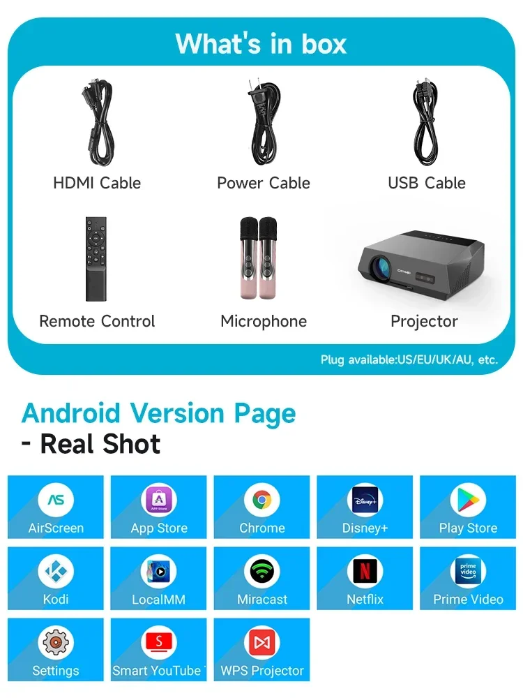 

Новинка: Проектор для караоке 1080P Full HD с Wi-Fi и функцией дублирования экрана