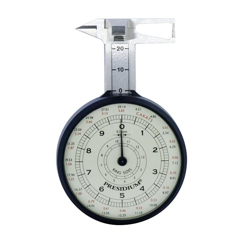 Presidium Gemstone Dial Gauge PDG Analog Diamond Measuring Tool Carat Weight Converter for Round Brilliant Cut for Jewelers