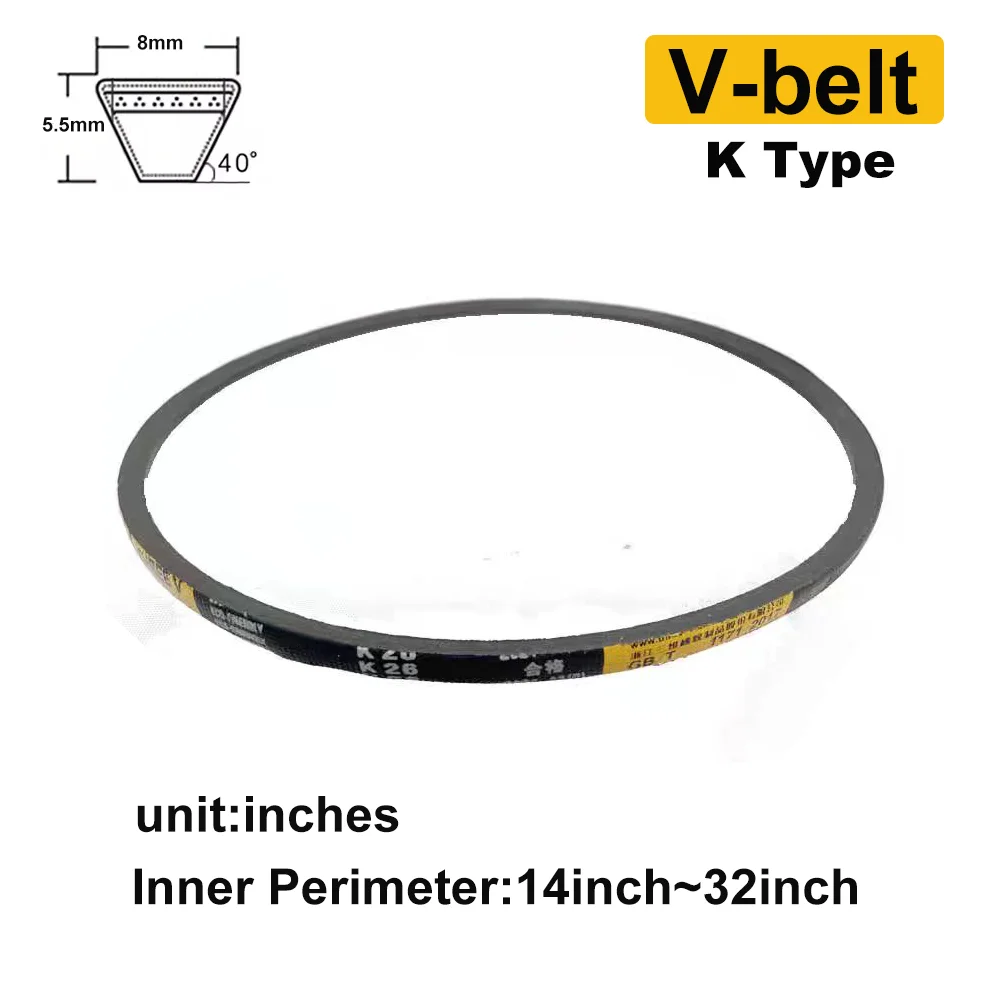 1/3/5pcs K type Vee-belt Machinery Drive Band drive Belt For Bench drill K14-355mm-K32-812.8mm