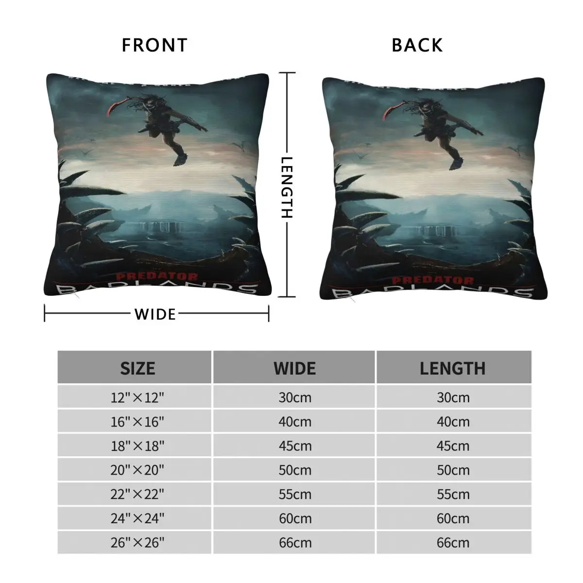 المفترس: غطاء وسادة الأراضي الوعرة المنتج غطاء وسادة بوليستر هدية رمي كيس وسادة غطاء المنزل مربع 40*40 سنتيمتر متعدد الحجم