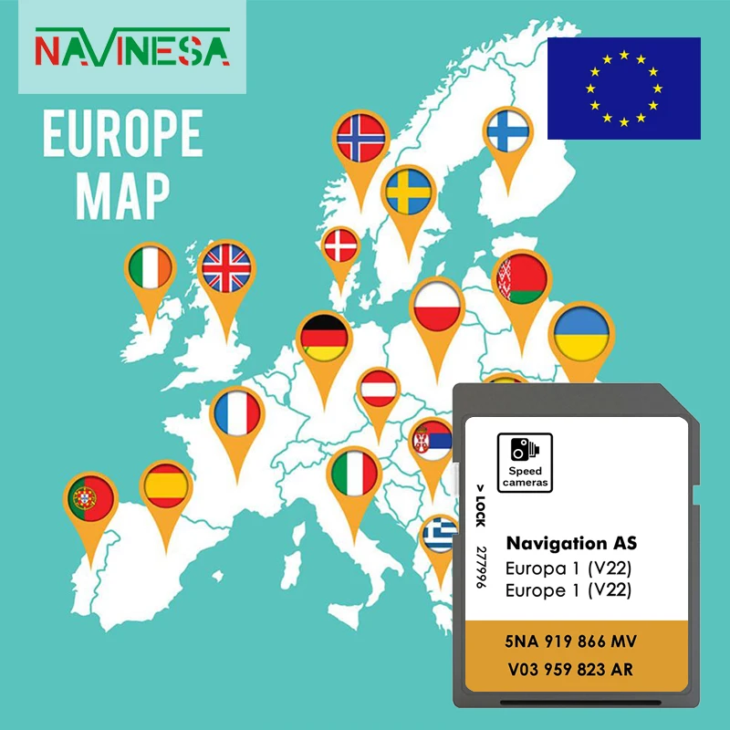 

AS V22 for VW Crafter Since 2016 SD Card Navigation 2025 Newest Version Cover Europe Germany France Car Accessories Sat NAV