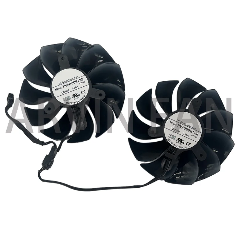 Original Double Fan Placa Gráfica de Refrigeração, Brand New, PVA080E12R-P11, 12V, 0.50A, 4 Line