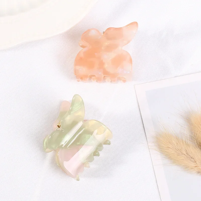 2023 Korea Acrylic Simple Fashion Butterfly Small Claw Hair Clip Girls Women Children Hair Accessories