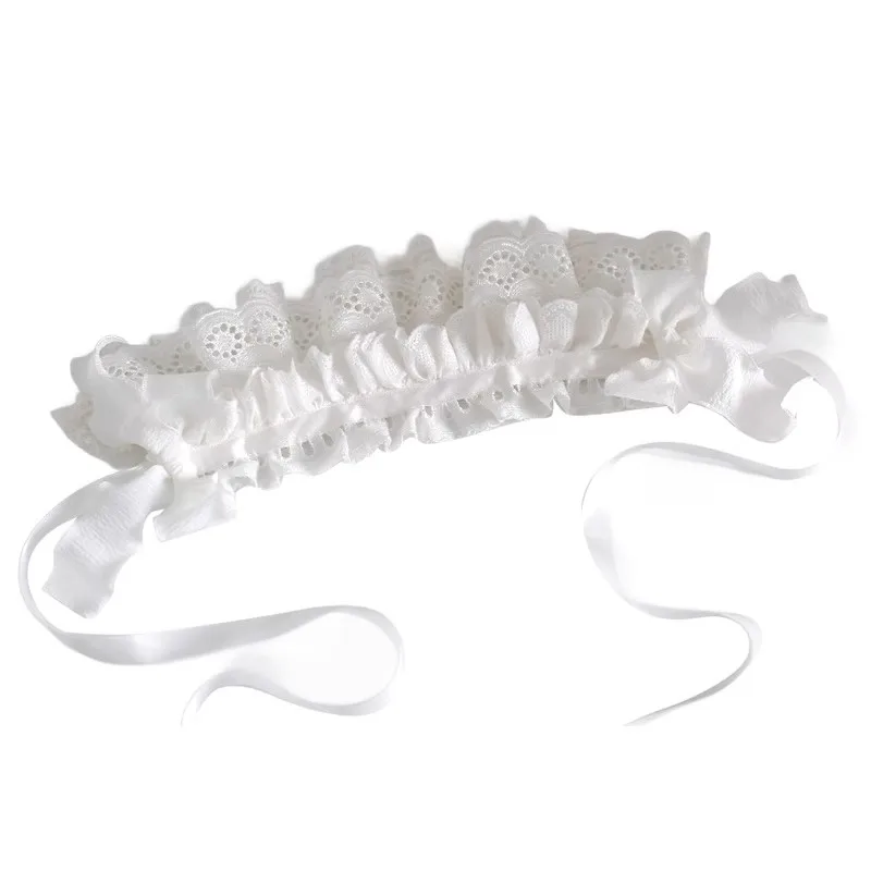 New Original Cute White Doll Sweet Lolita Hairband Japanese Lolita Lace Bow Headwear Maid Cosplay Headpiece
