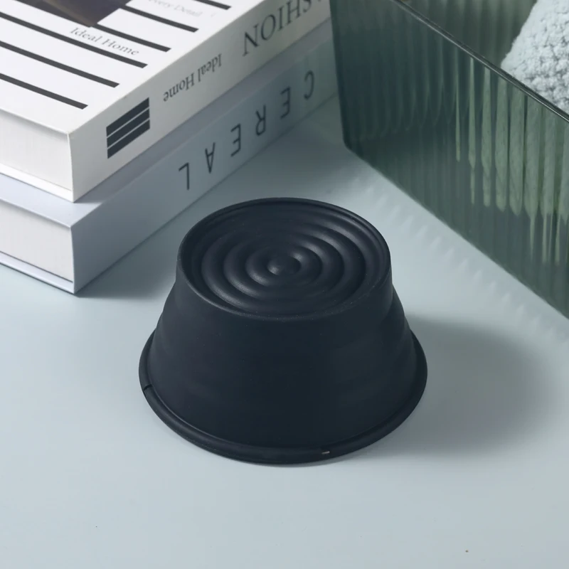 2026 Yaqi Black Color Collapsible Silicone Shaving Bowl For Travel