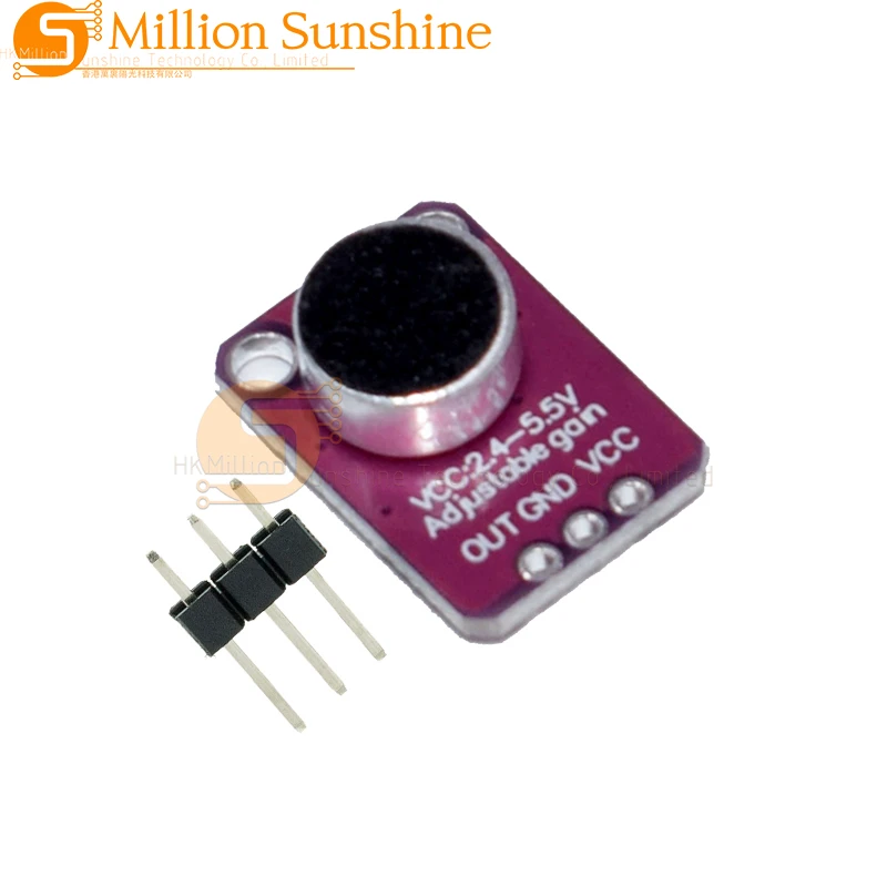 MAX9814 Microphone AGC Amplifier Board Sound Sensor Module Auto Gain Control Attack for Arduino MAX4466 PCB Board Diy Kit