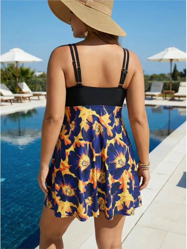 XL-6XL Plus Size High Waist Bikini Women's Push Up Large Size 4XL 3XL Swimsuit Summer Mujer Tummy Control Swimwear Bikini Sets image 2