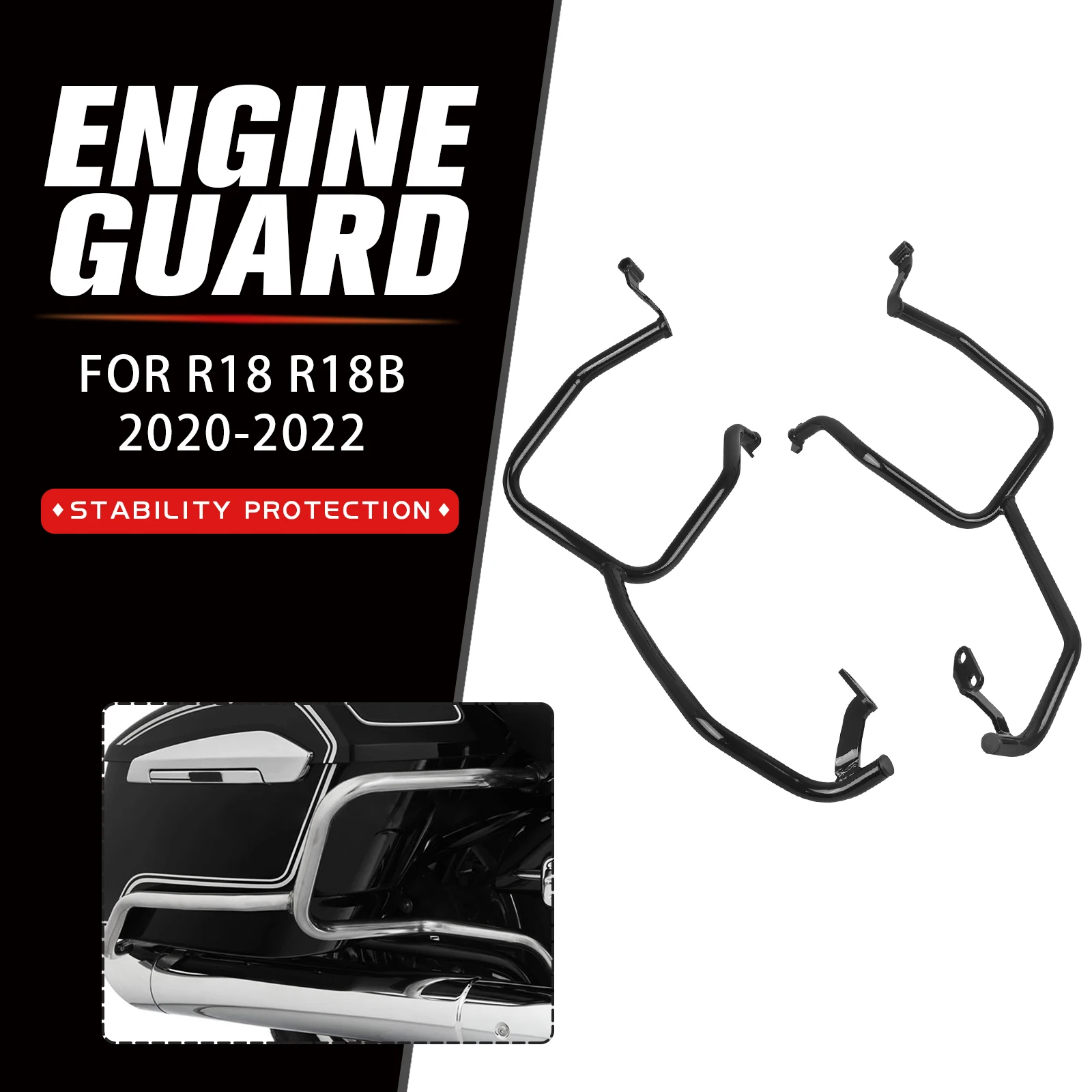 

Для BMW R18 Classic R18 Transcontinental R18B R18 TC 2020-2024 мотоциклетные защитные седельные сумки, задняя седельная сумка, защита багажника