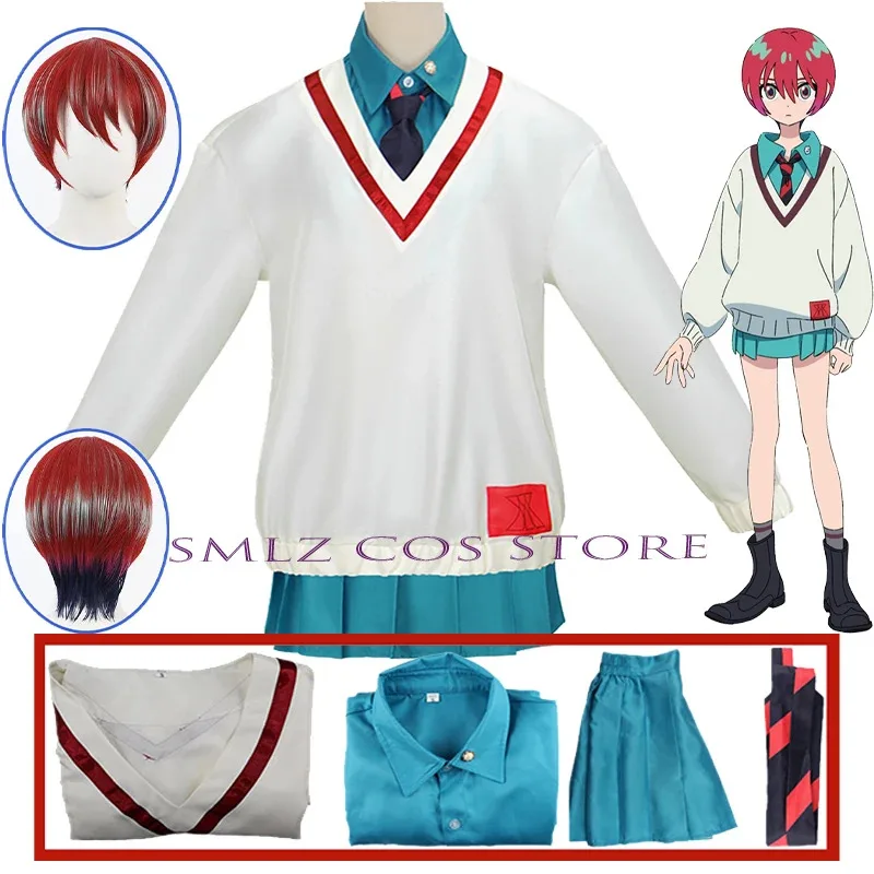 

Amate Yuzuriha Cosplay Anime Gundam MACHU Costume Girls School Uniform Skirt Sweatshirt Outfit Halloween Carnival Suit for Woman