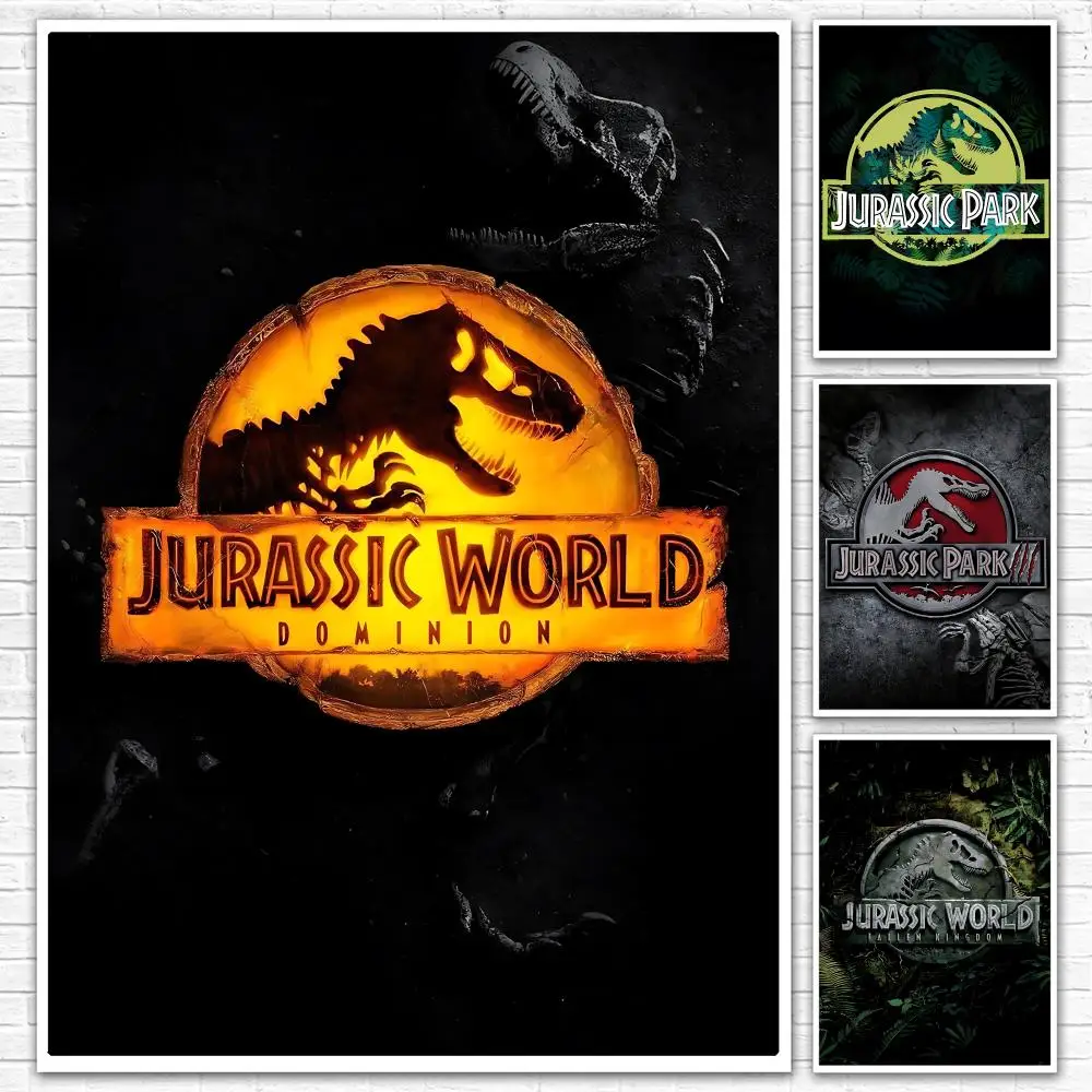 Póster de la película de aventuras J-Jurassic Park, pegatina autoadhesiva impermeable HD que combina con todo, para decoración de pared del hogar y dormitorio