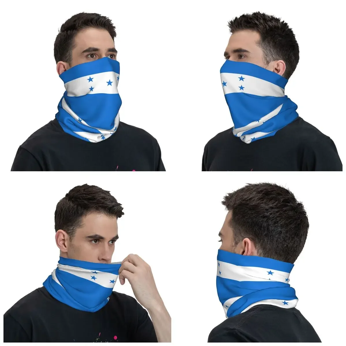 Honduras Flag Bandana Neck Gaiter Printed Balaclavas Wrap Scarf Warm Cycling Running Unisex Adult Breathable