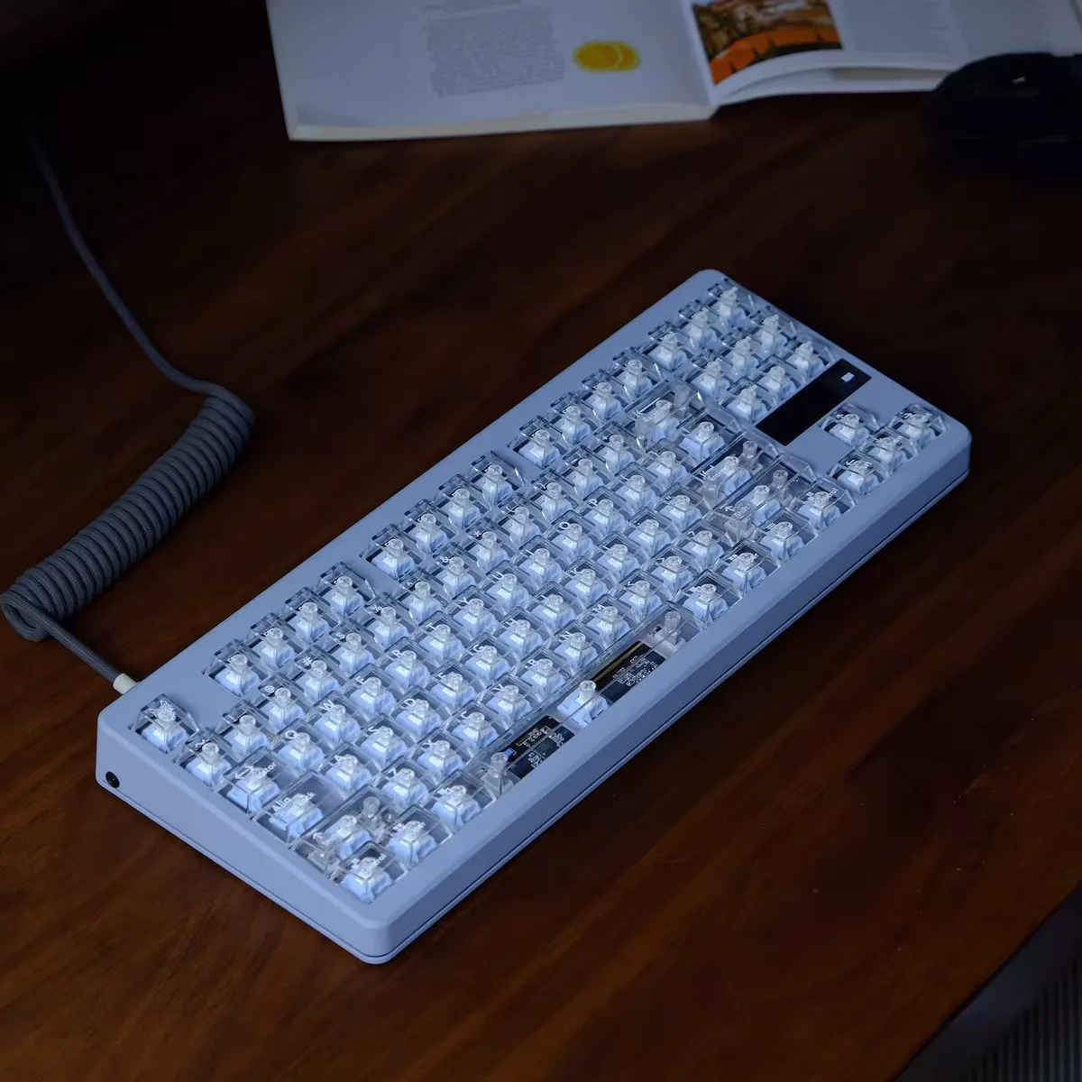 

Transparent keycap Ice crystal PC material Original height 87 keys 98 Box