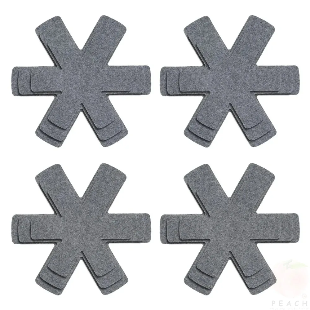 Pot and Pan Protectors 12Pcs Pot Dividers Pad Non-woven 3 Sizes Pans Separator Pads for Protecting Separators Pads Cookware