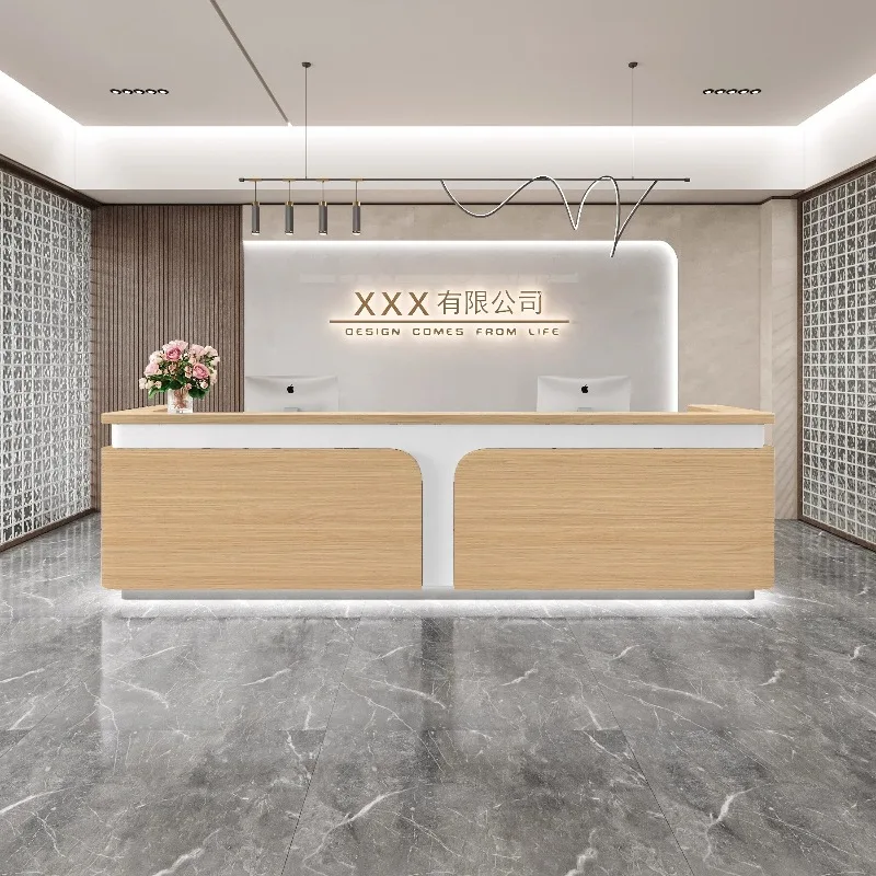 

Beauty Salon Desks Welcome Business Elegant Display Design Commericial High-end Office Desks Counter Escrivaninha Furniture