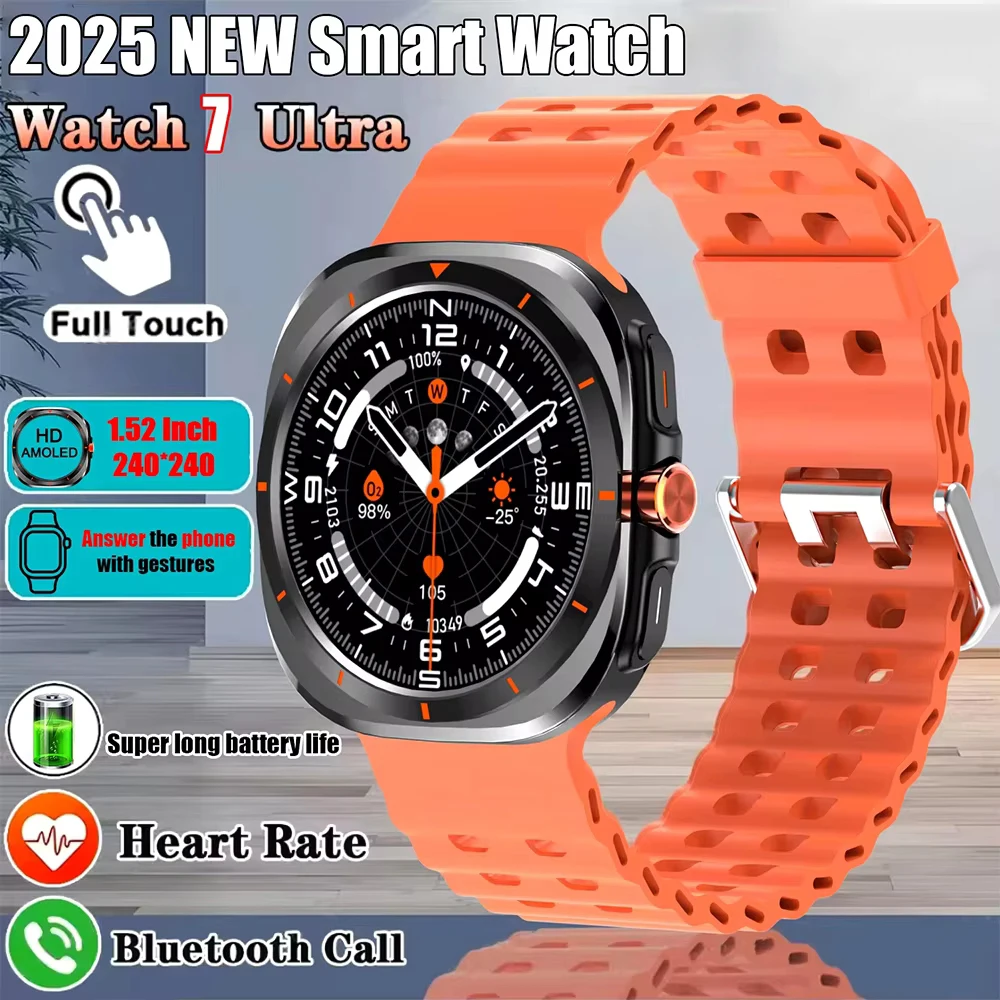 

2025 New Smart Watch 7 Ultra Bluetooth Call Heart Rate Monitor Exercise Fitness1.52 inch HD Screen Man Woman Smart Watch Gift