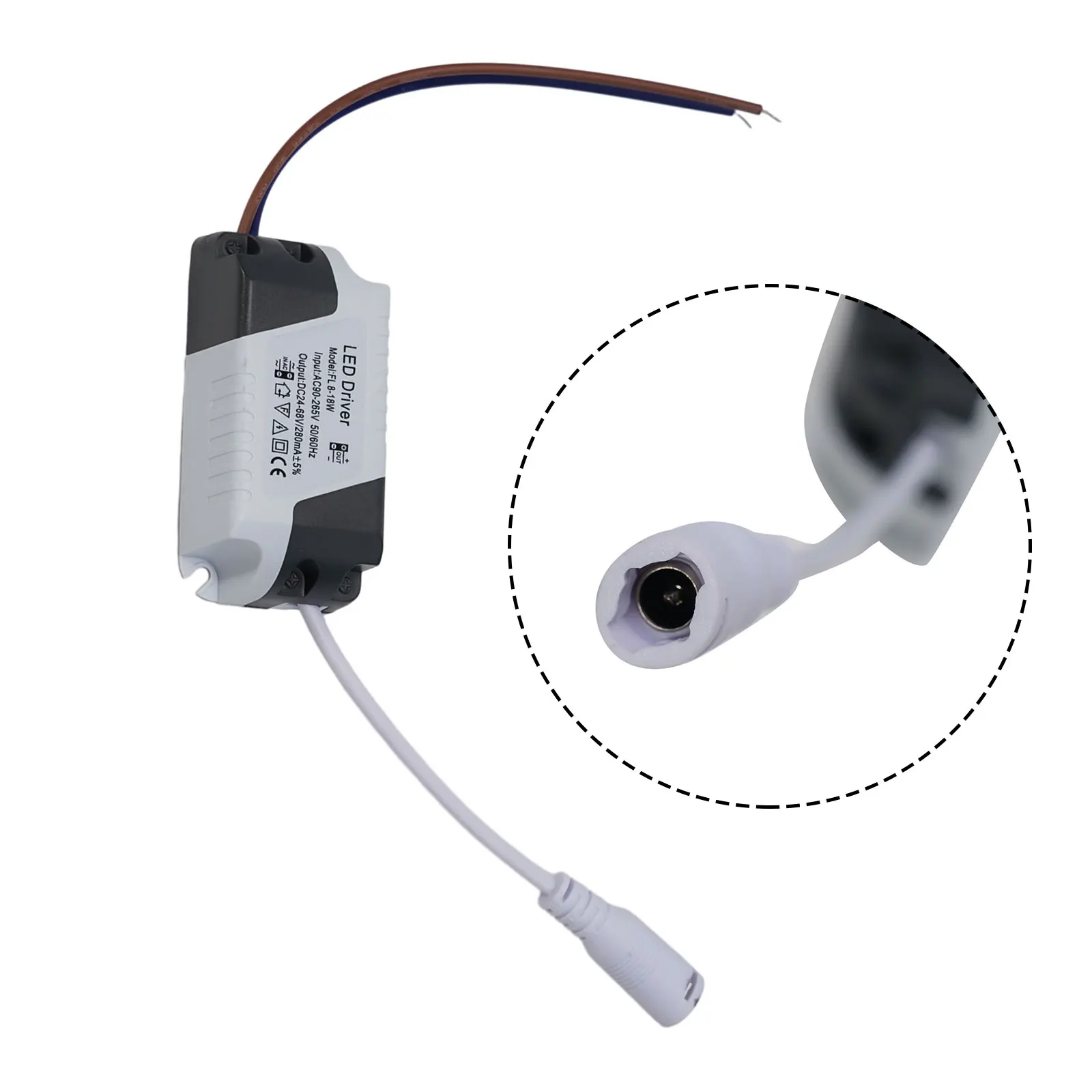 DIY LED Driver Power Supply Convert Adapter for Luminaire and Other Lamps, Easy Installation and Over Voltage Protection