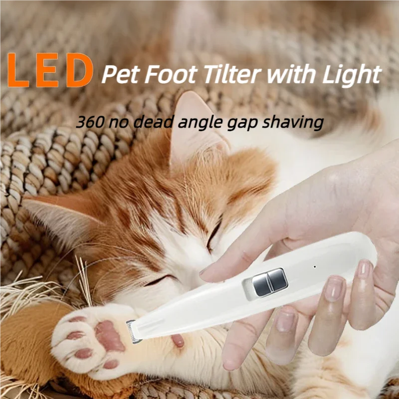 

Cat Foot Shaver with Light Dog Shaver Foot Trimmer Silent Electric Thruster for Beginners