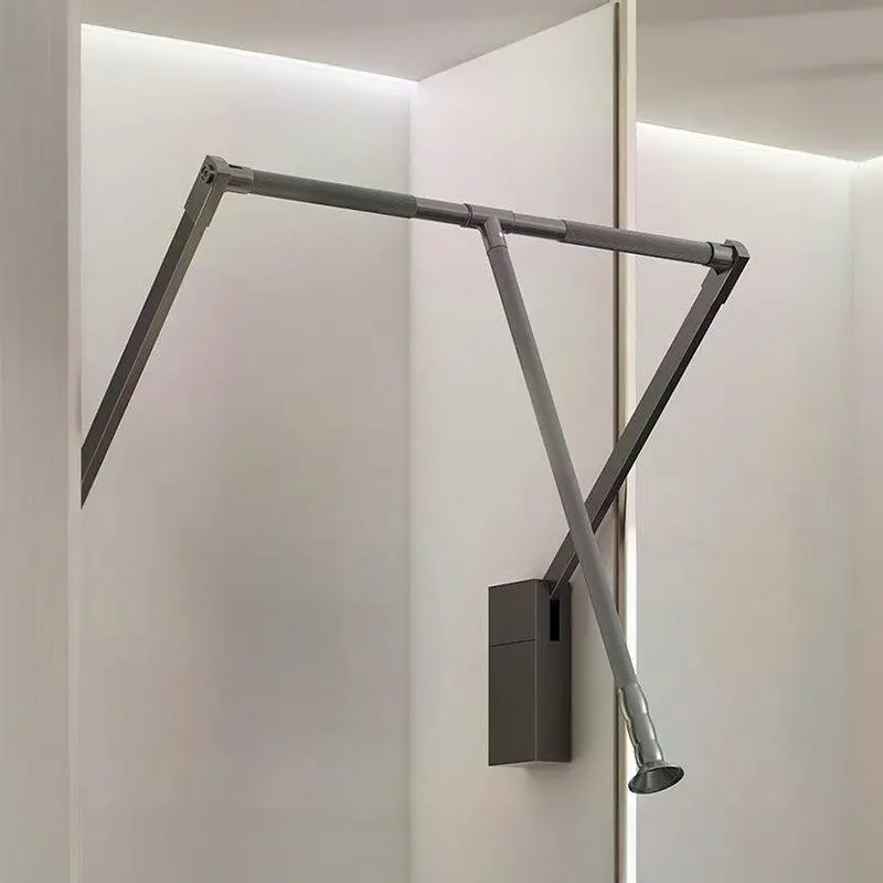Wardrobe lift, retractable double buffer pull-down, automatic hanger