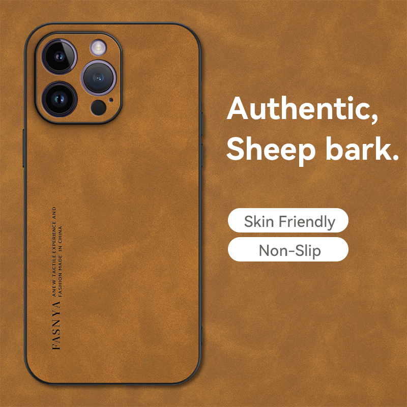 Luxury Skin Friendly Leather Phone Case For iPhone 16 E 15 14 13 12 11 Pro XS Max XR X SE 8 7 Plus Ultra-thin Silicone Cover