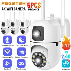 O-KAM Pro Dual Lens 8MP IP Camera Outdoor Security Protection Auto Tracking CCTV PTZ Cam 4K WiFi Surveillance Video WiFi Camera