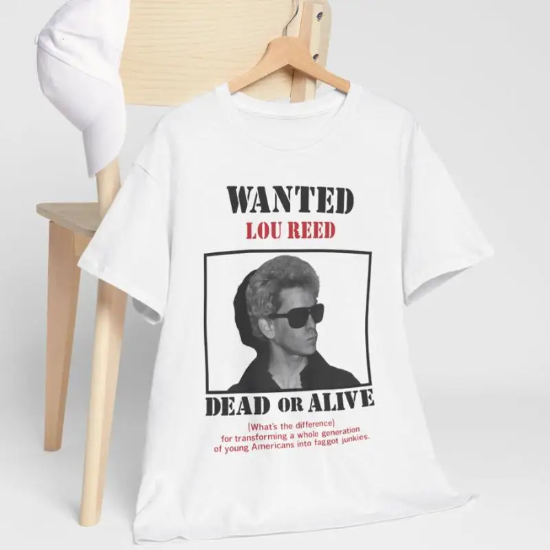 

Vintage 80's Wanted Lou Reed Shirt Short Sleeve White