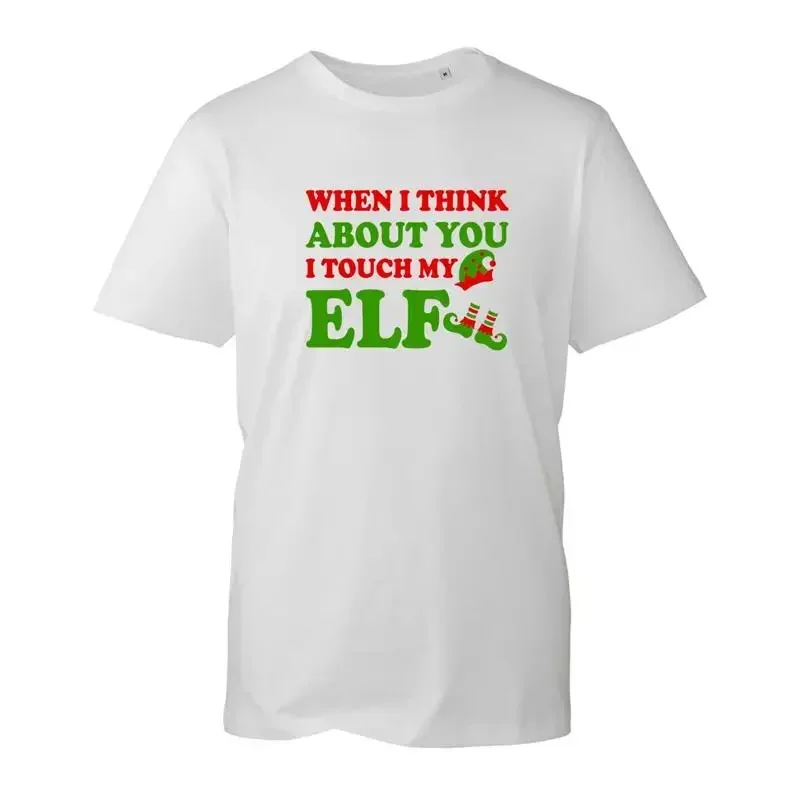 Wenn ich an dich denke, berühre ich mein Elfen-T-Shirt. Lustiges Weihnachts-Oberteil