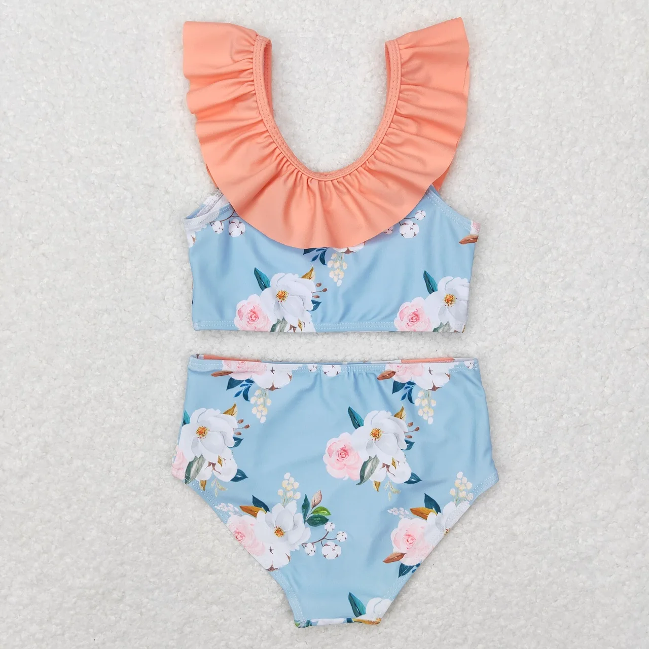 Wholesale Baby Girl Flower Hearts Bikini Swimsuit Outfit Kids Shorts Floral Swimwear Infant Two Piece Toddler Sets