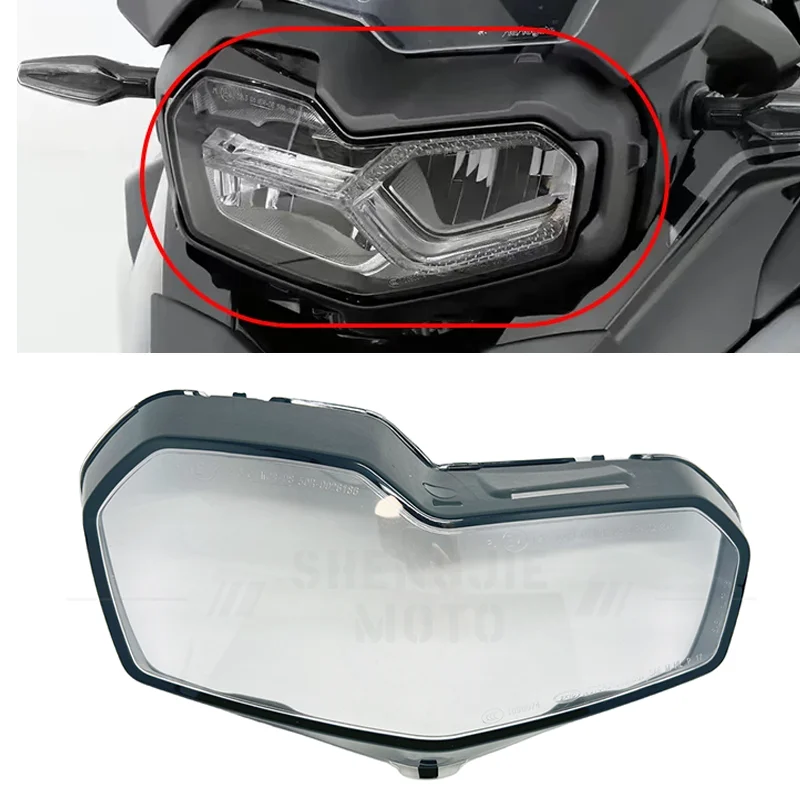 For BMW F750GS F850GS C400X Headlamps Covers Transparent Lampshade Shell 2018-2023 Motorcycle Front Headlight Cover