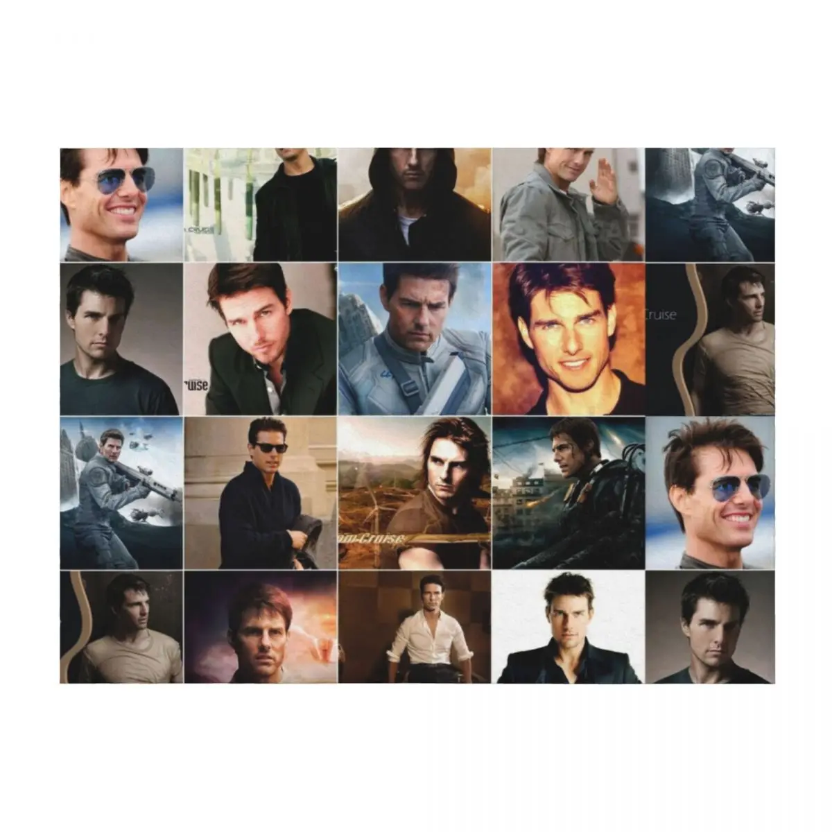 

Tom Cruise Photo Collage Throw Blanket Luxury Designer warm for winter Single Kid'S Blankets