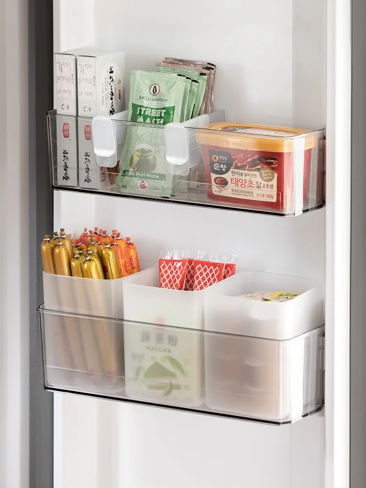Adjustable Refrigerator Side Door Organizer Divider Partition Separator Storage Organizer Japanese Style Kitchen Home Organizer