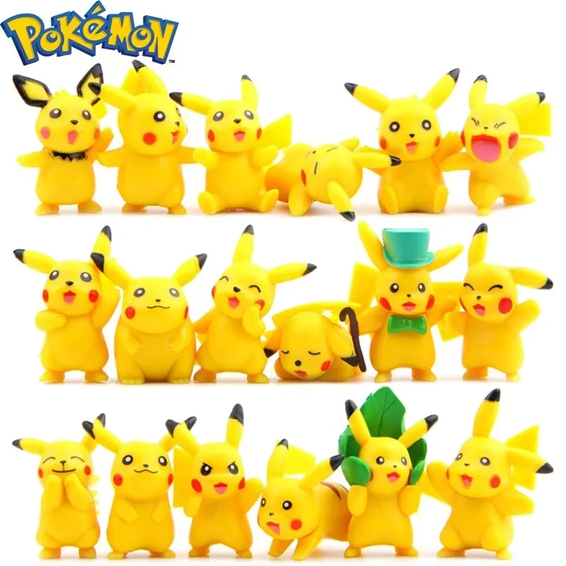 

18Pcs Hot Sales Anime Mini Cute Yellow Pikachu Ornament Creative Micro Landscape DIY Landscape Screen Decoration Ornament