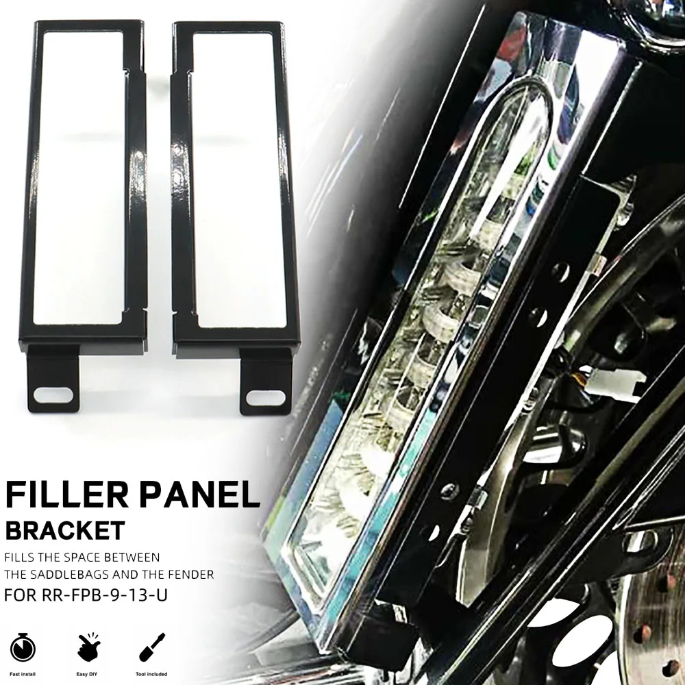 

For Harley Electra Glide Classic FLHTC 2009-2013 NEW Motorcycle Black Rear Fender Saddle Pocket Filler Panel