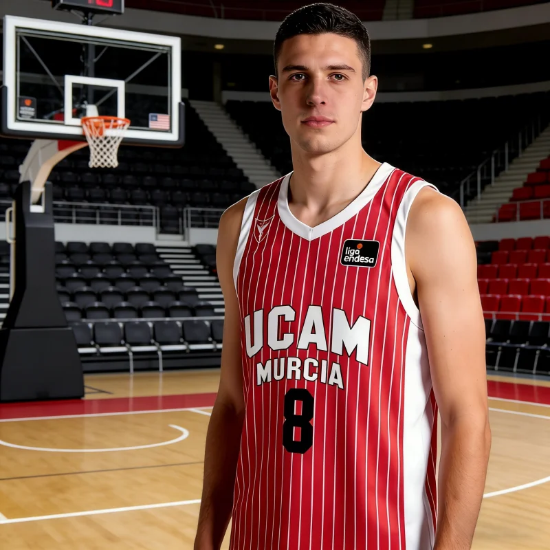 2026 Sommer Neues Spanisches Basketball-Trikot UCAM Murcia Fan-Spezial Basketball-Schnelltrocknende Sportweste Familien-Kinder-T-Shirts – Detail 5