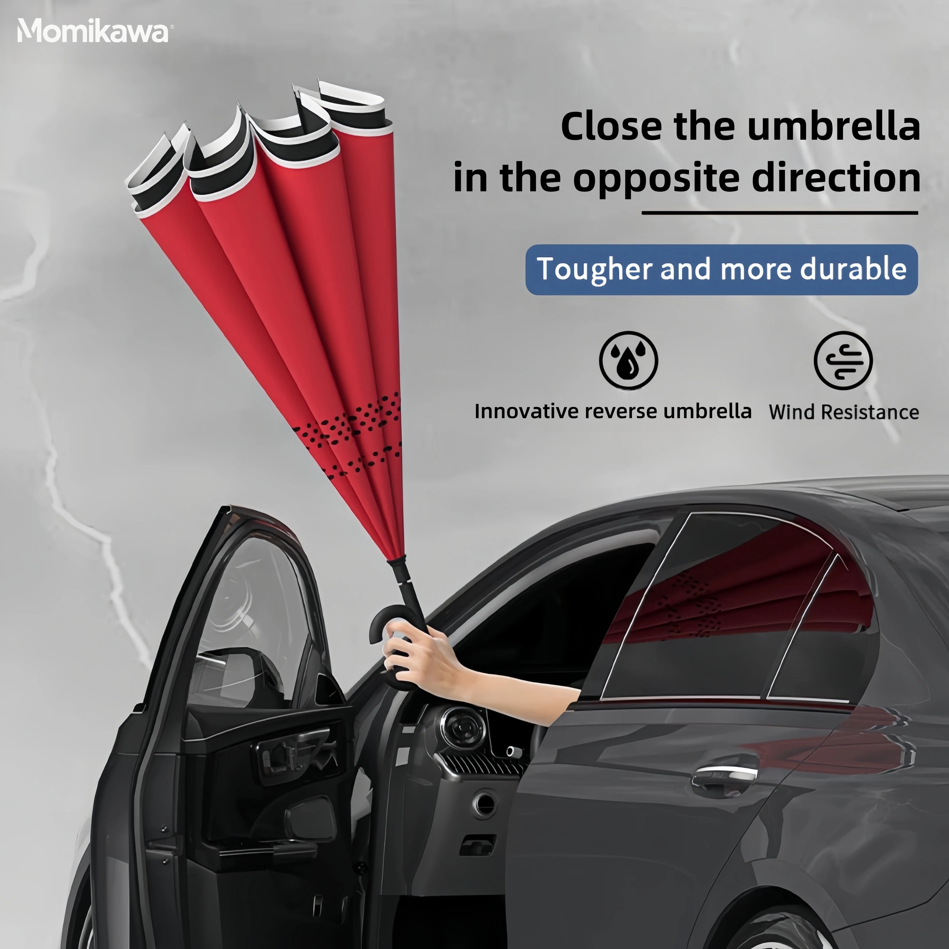 Automatic Reverse Long Handle,Car Oversized Double Layer Reinforced Windproof Umbrella,Birthday Xmas Gift - view 3
