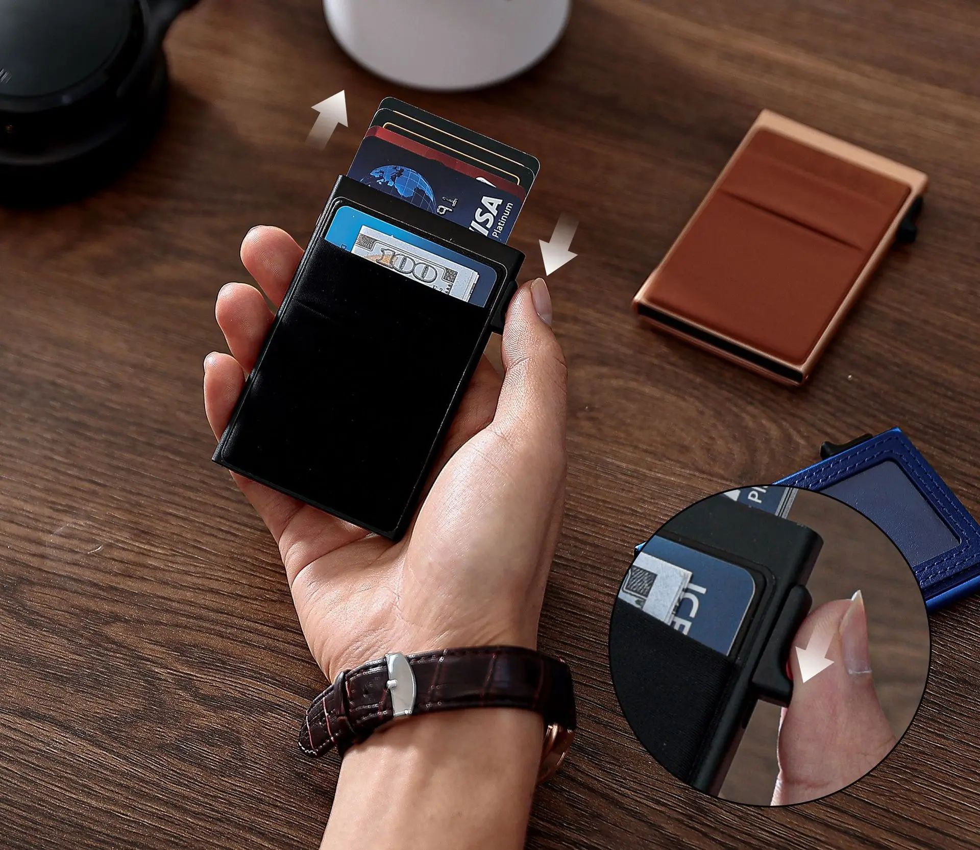 Cartera de Cuero para Hombre c - Phone Accessories Hippers reseña y precio