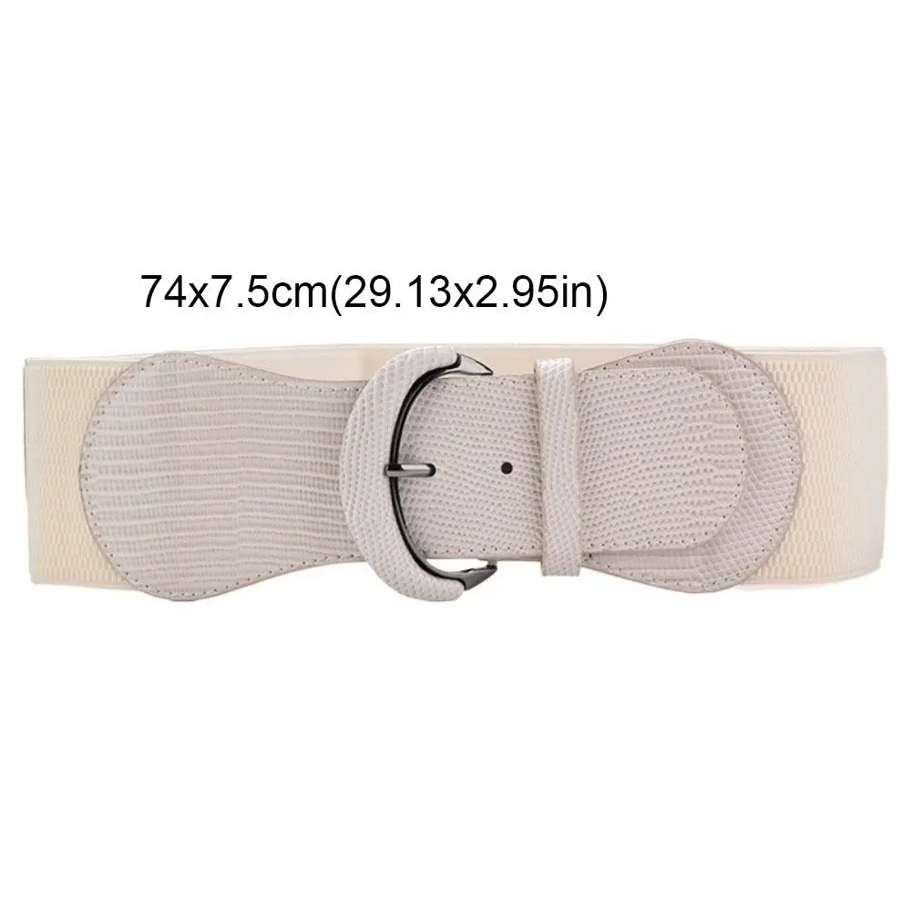 Cintura elastica in PU con stampa leopardata Cintura femminile Cintura a vita alta Cintura larga Accessori di abbigliamento