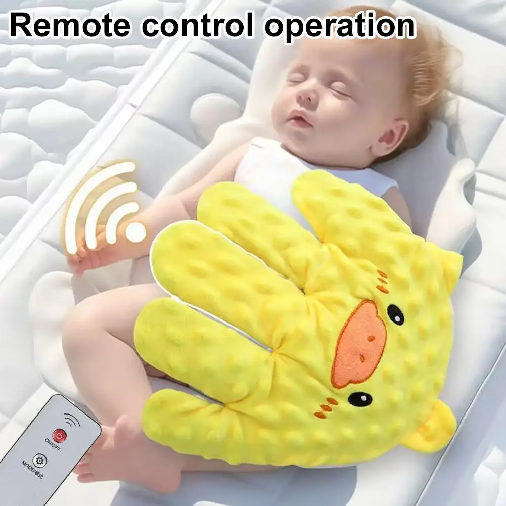 

Newborn Baby Electric Soothing Palm Sleep Pillow,Heated Remote Control Simulated Palm Slapping Sleep Pad Baby Care Accessory